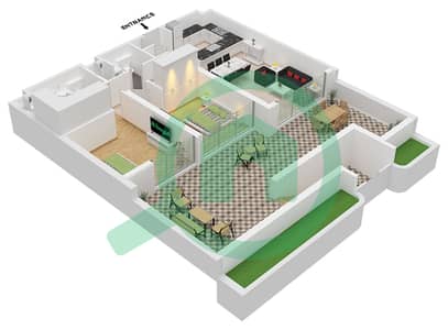 Bay Grove Residences Building 1 - Planimetria del piano di 2 Camere Appartamento Tipo/unità G / UNIT 2 FLOOR GROUND Bay Grove Residences Building 1 - Planimetria del piano di 2 Camere Appartamento Tipo/unità G / UNIT 2 FLOOR GROUND