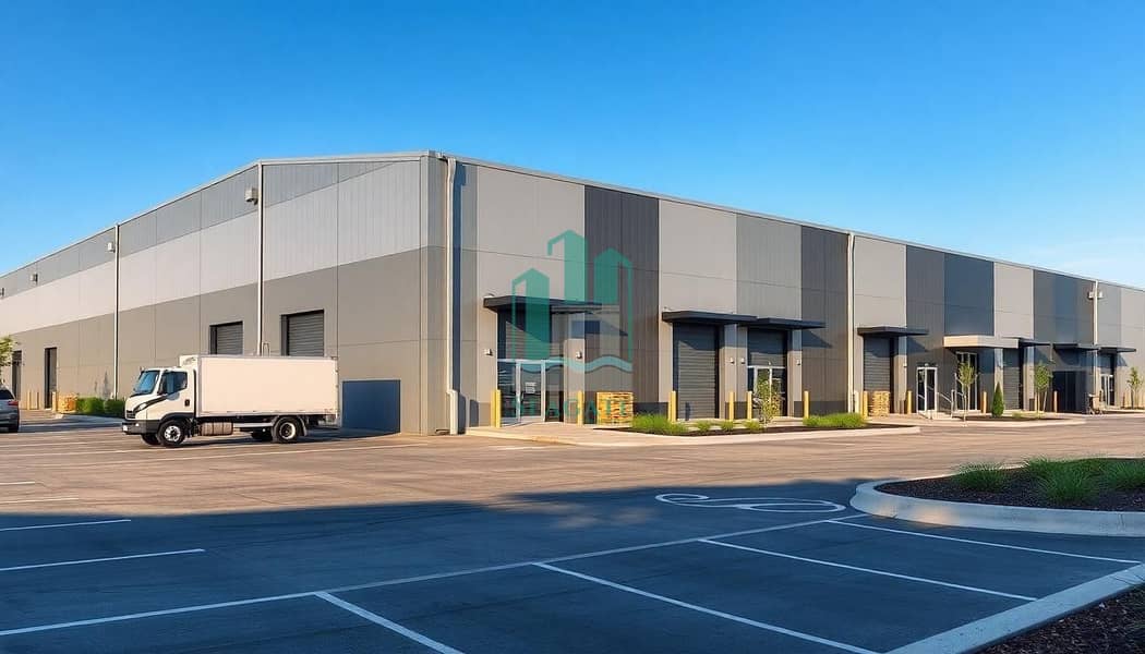 Exterior_view_of_a_modern_warehouse_building_during_daytime. _Wide_angle_perspective_showing_full_facade_and_surroundings. _Building_features_large_metal_clad_walls_in_neutral_tones_light_gray_and_charcoal_tall_roll_up. jpeg Exterior_view_of_a_modern_warehouse_building_during_daytime. _Wide_angle_perspective_showing_full_facade_and_surroundings. _Building_features_large_metal_clad_walls_in_neutral_tones_light_gray_and_charcoal_tall_roll_up. jpeg