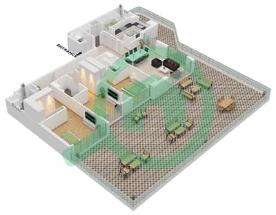 Bay Grove Residences Building 1 - Planimetria del piano di 3 Camere Appartamento Tipo/unità C / UNIT 4 FLOOR 5 Bay Grove Residences Building 1 - Planimetria del piano di 3 Camere Appartamento Tipo/unità C / UNIT 4 FLOOR 5