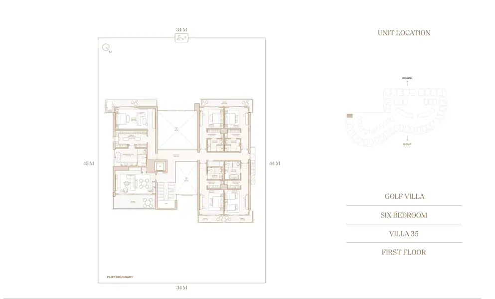 6 BR floor plan