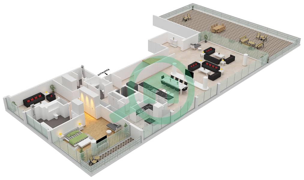 Type A1 Unit 1 Floor 35 Lower Verve Tower A - 5 Bedroom Penthouse Type/unit A1 / UNIT 1 FLOOR 35 Floor plan Type A1 Unit 1 Floor 35 Lower interactive3D