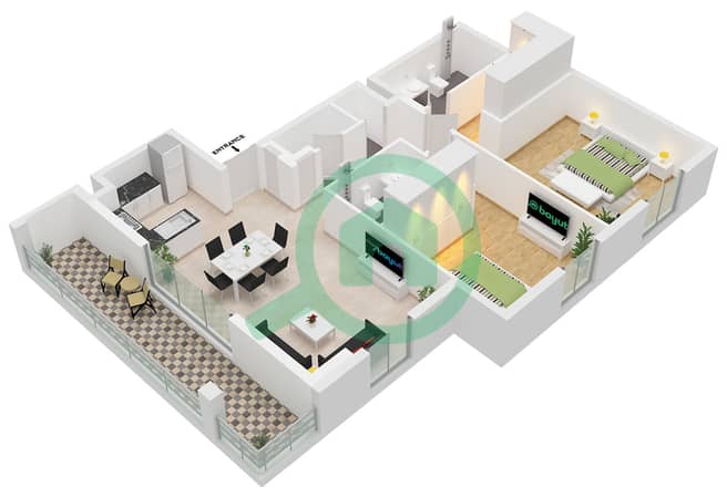 Type 3 Unit 6 Floor 1