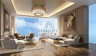 غرفتي نوم في الطابق العلوي | برج ترامب SZR | مناظر بانورامية للبرج والبحر | مفروشة