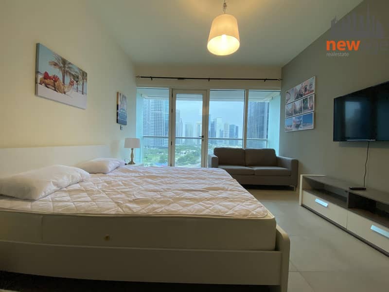 Park View Furnished Studio For Rent in Dubai Arch Tower JLT