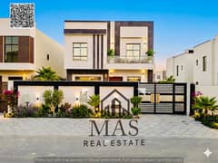 Corner villa for sale with water, electricity, and air conditioning, near the mosque, all services, and directly on Sheikh Mohammed Bin Zayed Road.
