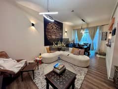 Upgraded 2BR with Lake View | Semi-Furnished Flexible | 2 Balconies | Chiller in DEWA