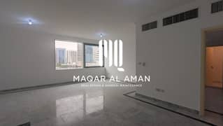 شقة 3 غرف نوم غير مفروشة للإيجار في الخالدية | برج البوقبيعي – أبوظبي