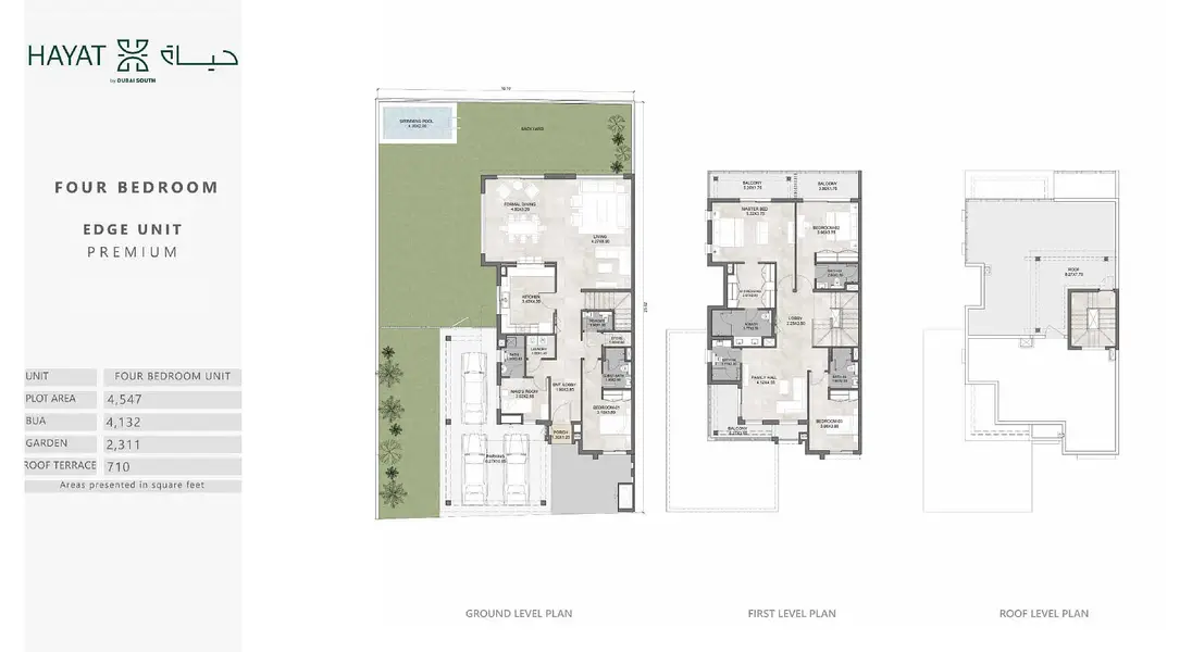 4 BR floor plan
