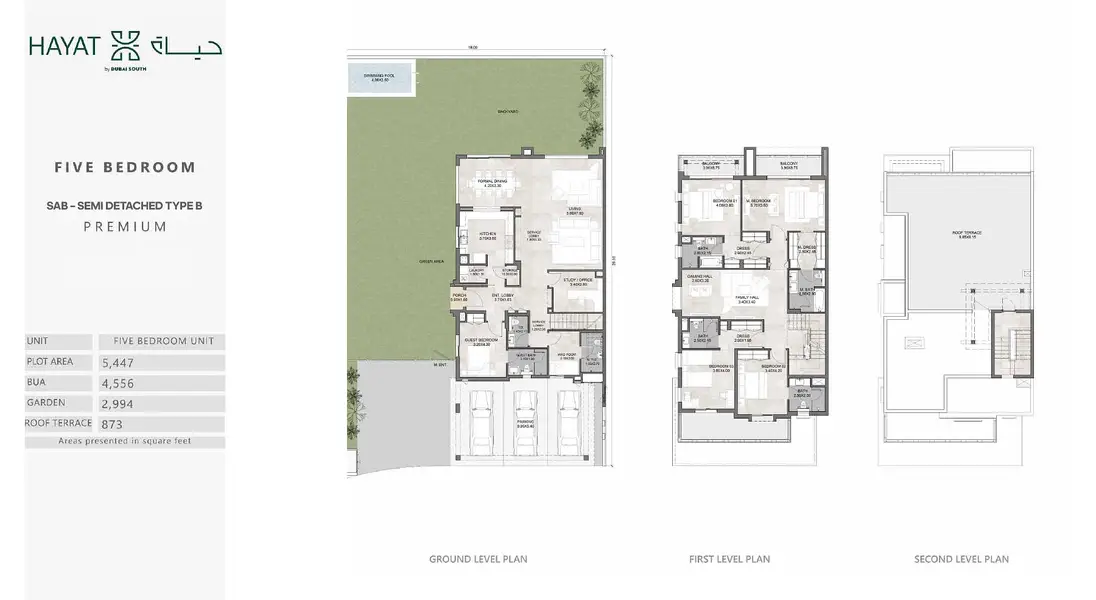 5 BR floor plan