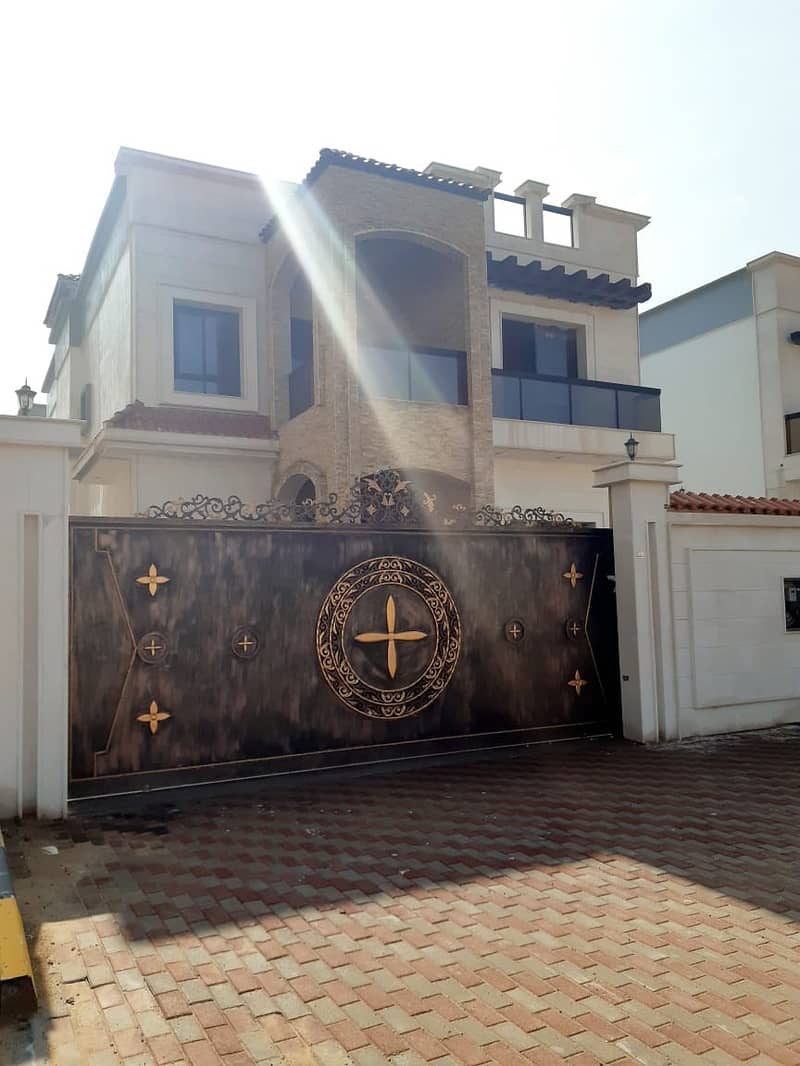 Villa for rent in Ajman, Ar Rawdah, the first inhabitant of air conditioners, the second piece of Al Jar Street