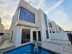 An exceptional opportunity to own a luxurious modern villa in Al Helio 2, Ajman, with a contemporary design and spacious areas that combine luxury and