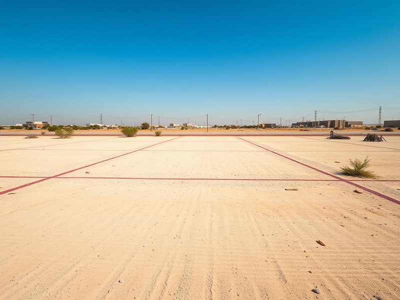 4 A_detailed_view_of_an_empty_industrial_plot_in_the_UAE_showcasing_barren_land_ready_for_development. _The_ground_is_flat_with_a_light_sandy_surface_marked_boundaries_indicating_the_plot_size. _In_the_background_distant. jpeg