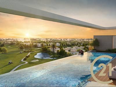 1 Спальня Апартаменты Продажа в Дубай Продакшн Сити, Дубай - Golf Grove Infinity Pool C21WM. jpg 1 Спальня Апартаменты Продажа в Дубай Продакшн Сити, Дубай - Golf Grove Infinity Pool C21WM. jpg
