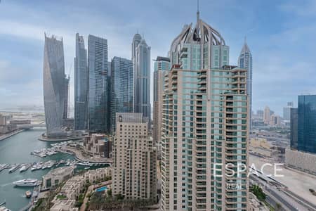 3 Bedroom Apartment for Sale in Dubai Marina, Dubai - Marina and Golf Course View | High Floor
