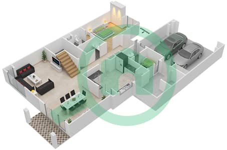 兰塔纳别墅1号 - 4 卧室别墅类型S2戶型图