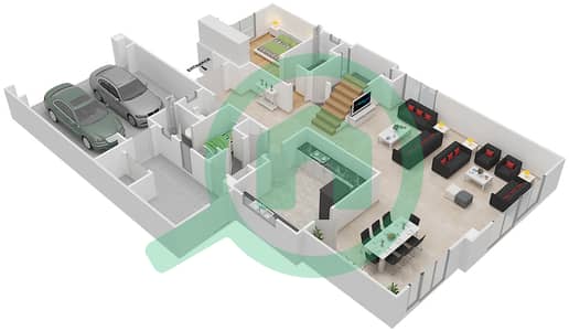 兰塔纳别墅1号 - 4 卧室别墅类型D3戶型图