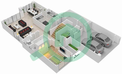 兰塔纳别墅1号 - 4 卧室别墅类型D4戶型图