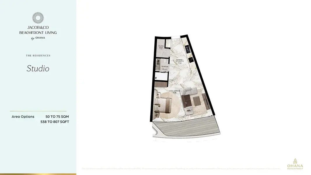 0 BR floor plan
