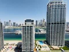 غرفة نوم واحدة مفروشة | إطلالات على المارينا وأفق سكاي لاين | برج جراند بلو 2