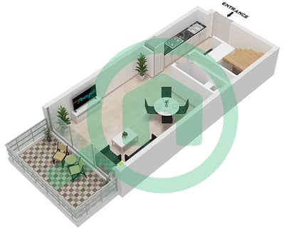 241 Waterside - Planimetria del piano di 1 Camera Appartamento Tipo/unità SKY LOFT /UNIT 4 FLOOR 1
