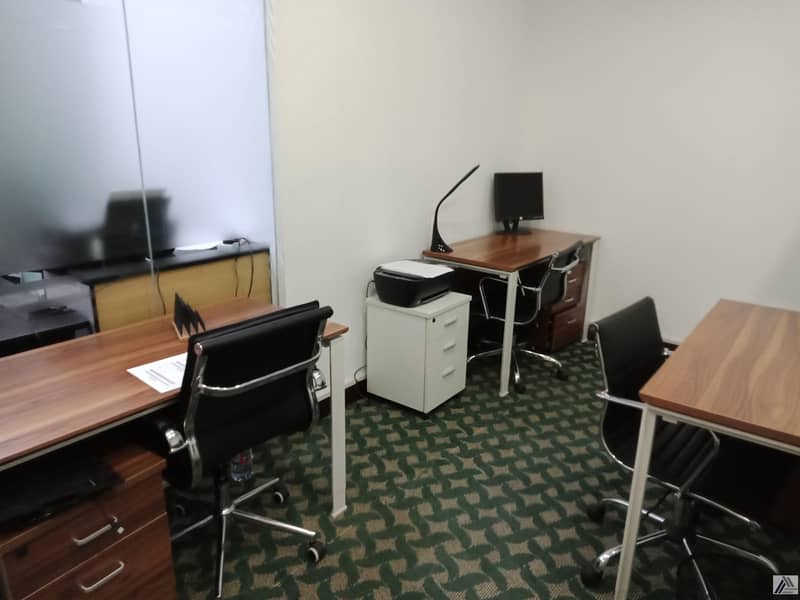 Fully Furnished & Serviced Sharing Offices With Panoramic View of Bur Dubai With One Year Tenancy Contract