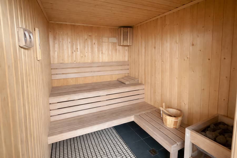9 Traditional Finnish sauna interior details. png