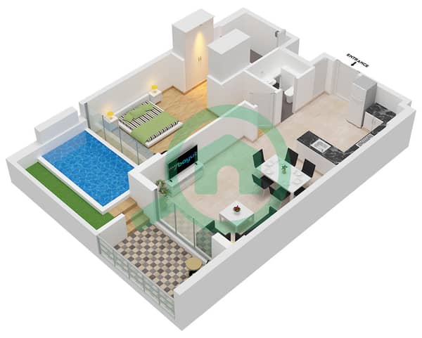 Type 1A Unit 5 Floor 1-12
Unit 11 Floor 1-12 
Unit 12 Floor 1-12