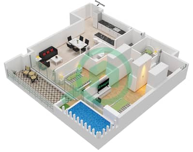 Gharbi I Residences - 2 Bedroom Apartment Type/unit 1 / UNIT 6 FLOOR 1-12 Floor plan Gharbi I Residences - 2 Bedroom Apartment Type/unit 1 / UNIT 6 FLOOR 1-12 Floor plan