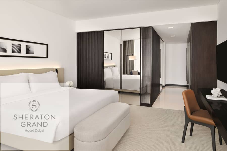 2 One-Bedroom Apartment - Bedroom. JPG