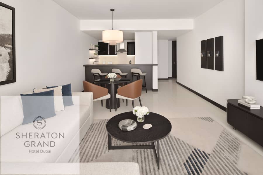 7 Two-Bedroom Apartment - Living + Dining + Kitchen. JPG