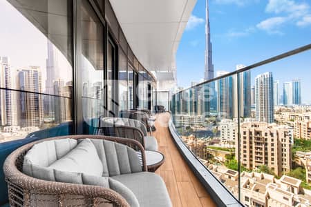3 Bedroom Apartment for Rent in Downtown Dubai, Dubai - Ultra-Luxury 3BR + Maid’s | Full Burj Khalifa View