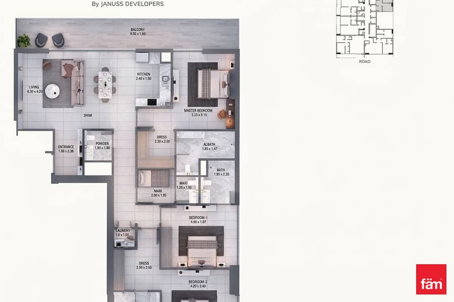 3bed + Maid I Big Size I 2 Parkings I almost ready - Image 10