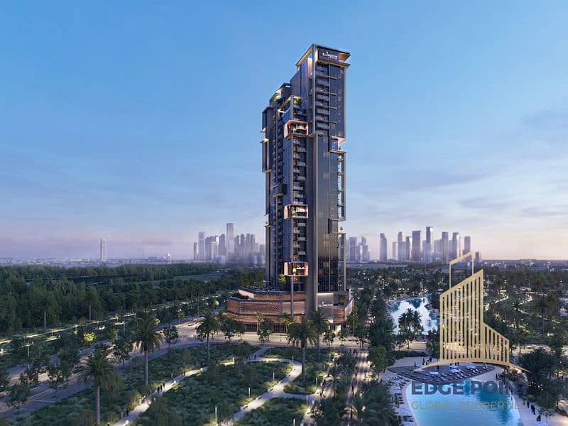 BURJ SKYLINE VIEW_NEXT TO NEW LINE METRO STATION