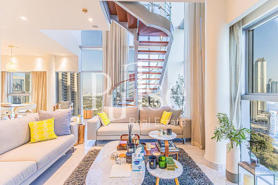 Furnished Corner 2BR Duplex | DIFC & Zabeel View Furnished Corner 2BR Duplex | DIFC & Zabeel View
