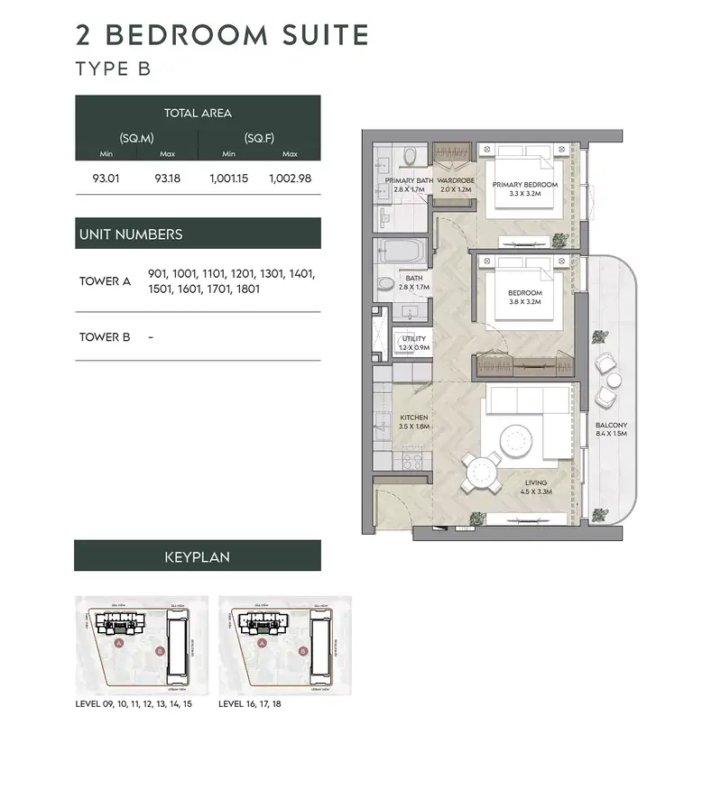 2 BR floor plan