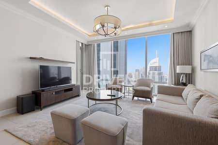 2 Bedroom Apartment for Rent in Downtown Dubai, Dubai - High Floor with Burj View and Bills Included