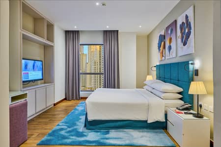 朱美拉海滩住宅（JBR）， 迪拜 1 卧室酒店式公寓待租 - Bedroom 1. jpg