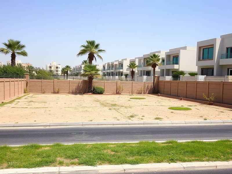 2 A_large_vacant_villa_plot_situated_one_block_away_from_the_main_road_in_a_residential_area_of_the_UAE. _The_scene_captures_an_extensive_piece_of_land_surrounded_by_low_fences_and_dotted_with_patches_of_greenery. _In_th. jpeg
