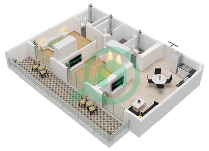 Equiti Home A - Planimetria del piano di 2 Camere Appartamento Tipo/unità TYPICAL / UNIT 5-8,13-16 Equiti Home A - Planimetria del piano di 2 Camere Appartamento Tipo/unità TYPICAL / UNIT 5-8,13-16