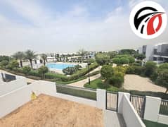 CORNER SINGLE ROW POOL PARK FACING 4BR+MAID VILLA 230K