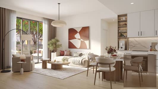 1 Bedroom Flat for Sale in Town Square, Dubai - Plot-95_Livingroom-1. jpg