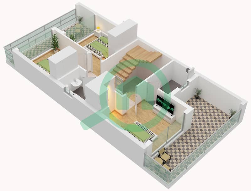 Violet 4 - 4 Bedroom Townhouse Type TH12-4E Floor plan Floor First interactive3D