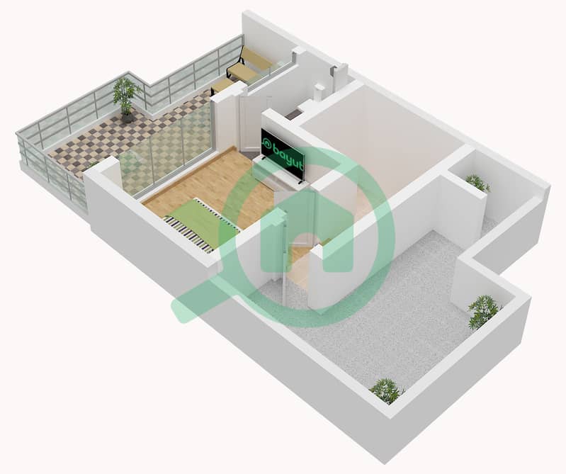 Violet 4 - 4 Bedroom Townhouse Type TH12-4E Floor plan Floor Roof interactive3D