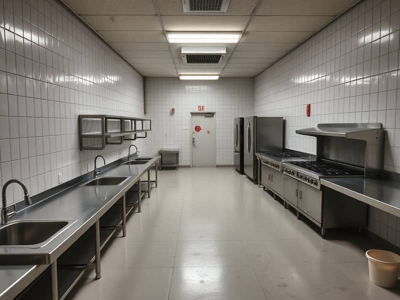 2 A_realistic_interior_photograph_of_a_sparse_shared_kitchen_for_a_6_person_labor_camp_setting. _Wide_angle_straight_on_perspective_of_a_long_institutional_service_room_light_gray_tiled_walls_smooth_concrete_or_vinyl_fl. jpeg