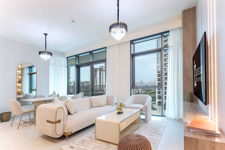 2 Bedroom Flat for Rent in Dubai Creek Harbour, Dubai - Dubai Creek Oasis: 2BR Luxe w/ Burj View 2 Bedroom Flat for Rent in Dubai Creek Harbour, Dubai - Dubai Creek Oasis: 2BR Luxe w/ Burj View