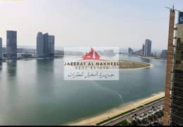 للبيع غرفتين وصاله اطلاله كامله علي كورنيش الخان