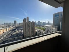Luxury bedroom and living room for annual rent in Sharjah, Al Majaz 2 area | 2 bathrooms | Central air conditioning | Open views | Free parking | Stra