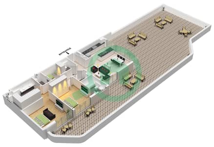 Bay Grove Residences Building 2 - Plano de planta de 2 habitaciones Apartamento Tipo/unidad N / UNIT 6 FLOOR 1 Bay Grove Residences Building 2 - Plano de planta de 2 habitaciones Apartamento Tipo/unidad N / UNIT 6 FLOOR 1