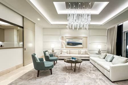 4 Bedroom Penthouse for Rent in Downtown Dubai, Dubai - High End Furniture | Fountain Burj Khalifa View