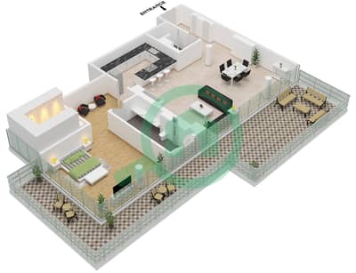 Ашджар Е1 - Апартамент 1 Спальня планировка Единица измерения 3 FLOOR GROUND